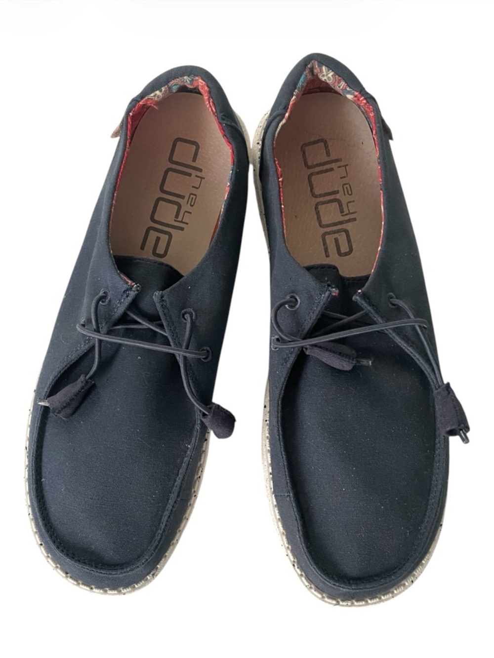Hey Dude Wendy Navy Canvas Slip-On Boat Shoes